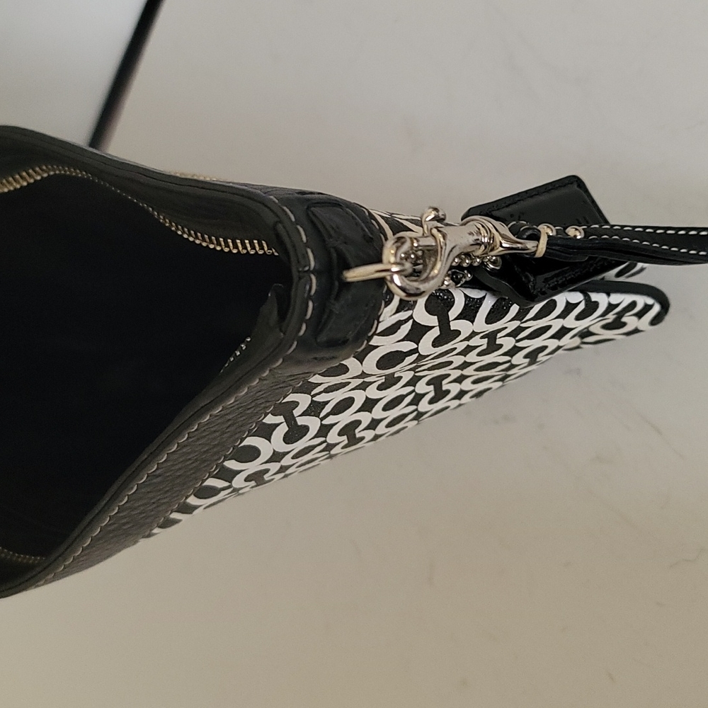 Rare! Coach Limited Edition Monogram C Clutch Wristlet Leather Canvas - Picture 8 of 13